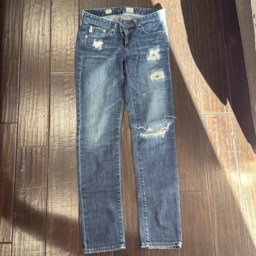 𝅺ag Adriano Goldschmied The Stilt Cigarette Leg Step Hem Jean Size 27